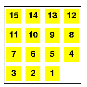 [ Figura da posi��o objetivo: [[15,14,13,12],[11,10,9,8],[7,6,5,4],[3,2,1,*]] ]