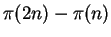 $\pi(2n) - \pi(n)$