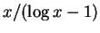 $x/(\log x-1)$