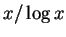 $x/\log x$