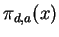 $\pi_{d,a}(x)$