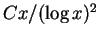 $Cx/(\log x)^2$