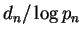 $d_n/\log p_n$