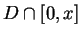 $D \cap [0,x]$
