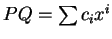 $PQ = \sum c_i x^i$