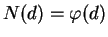 $N(d) = \varphi(d)$