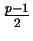 $\frac{p-1}{2}$