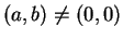 $(a,b) \ne (0,0)$