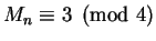 $M_n \equiv 3 \pmod 4$