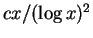 $cx/(\log x)^2$