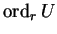 $\operatorname{ord}_r U$