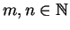 $m,n \in {\mathbb{N} }$