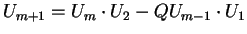 $U_{m+1}=U_m\cdot U_2 - QU_{m-1}\cdot
U_1$