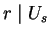 $r\mid U_s$