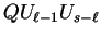 $QU_{\ell-1} U_{s-\ell}$