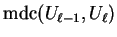 $\operatorname{mdc}(U_{\ell-1}, U_\ell)$