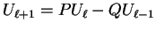 $U_{\ell+1} = PU_\ell -
QU_{\ell-1}$