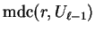 $\operatorname{mdc}(r, U_{\ell-1})$