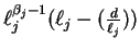 $\ell_j^{\beta_j-1}(\ell_j-(\frac{d}{\ell_j}))$