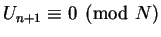 $U_{n+1} \equiv 0 \pmod N$