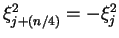 $\xi_{j + (n/4)}^2 = - \xi_j^2$