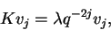 \begin{displaymath}Kv_j=\lambda q^{-2j}v_j,\end{displaymath}