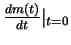 $\frac{dm(t)}{dt}\vert _{t=0}$